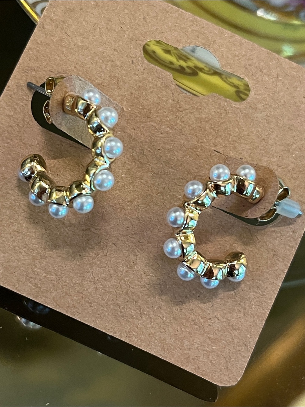 Mini Pearl Hoop Earrings